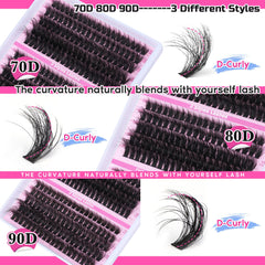 Focipeysa silk cluster lashes longest to shortest for cat-eye balance