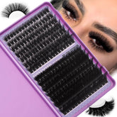 FOINEMYED Lash Clusters with 12–22mm lengths for versatile volume.