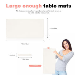 Non-slip velvet backing keeps Foldable Nail Art Table Mat steady during use.