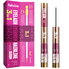 Folivive 3-en-1 para pestañas, crecimiento natural y definición.