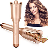 Follexmoe automatic curling iron with 1-inch wand for quick, even curls.