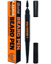 Follicle Booster Beard Pen dark brown tip close-up for precise color match.