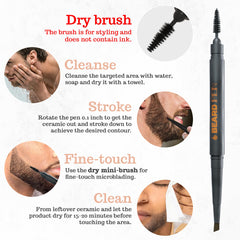 Black cap seals waterproof formula for on-the-go use.