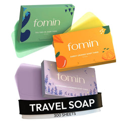 FOMIN hojas-jabon-antibacteriano-naranja para lavado de manos rápido y portátil
