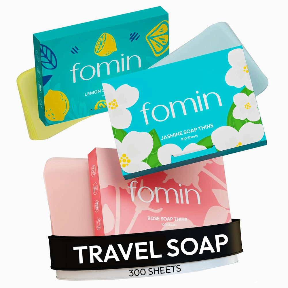FOMIN hojas de jabón para manos rosa: limpieza rápida y fragante en viajes