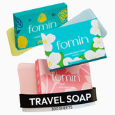 FOMIN hojas de jabón para manos rosa: limpieza rápida y fragante en viajes
