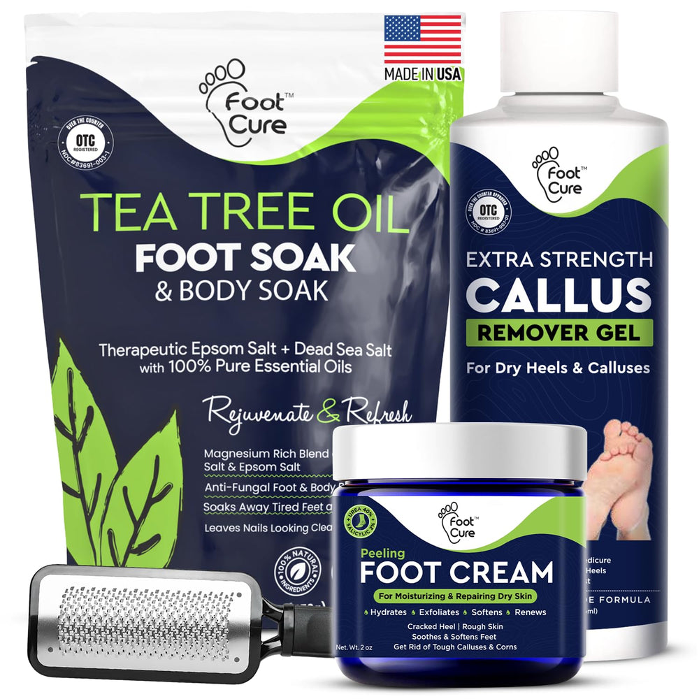FOOT CURE Exfoliator Pedicure Set packaging for at-home foot care