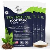 Foot Cure Tea Tree Oil Foot Soak bottle for tired feet and relaxation