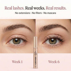 ForChics lashes before and after close-up with noticeable fullness.