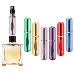 forebile four-pack refillable perfume bottles in travel-friendly colors