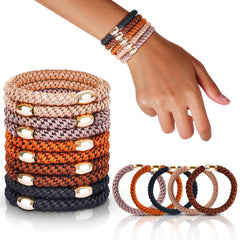 FORENEE seamless braid hair ties offer no-damage hold for ponytails.