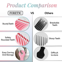Foretic travel-friendly comb blue fits bags for on-the-go touch-ups.