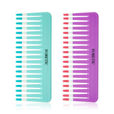 Foretic wide-tooth anti-static comb purple pack for gentle detangling on the go.