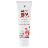 Forever Living Aloe Heat Lotion: fragancia mentol y eucalipto para relajación.