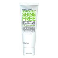 Formula 10.0.6 Seriously Shine-Free Matte Moisturizer bottle with shine-control finish.