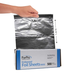 ForPro embossed foil texture helps hair grip during color processing and wrapping