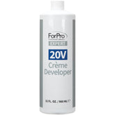 ForPro Expert 20V crème developer bottle showing stable formula for consistent color results.