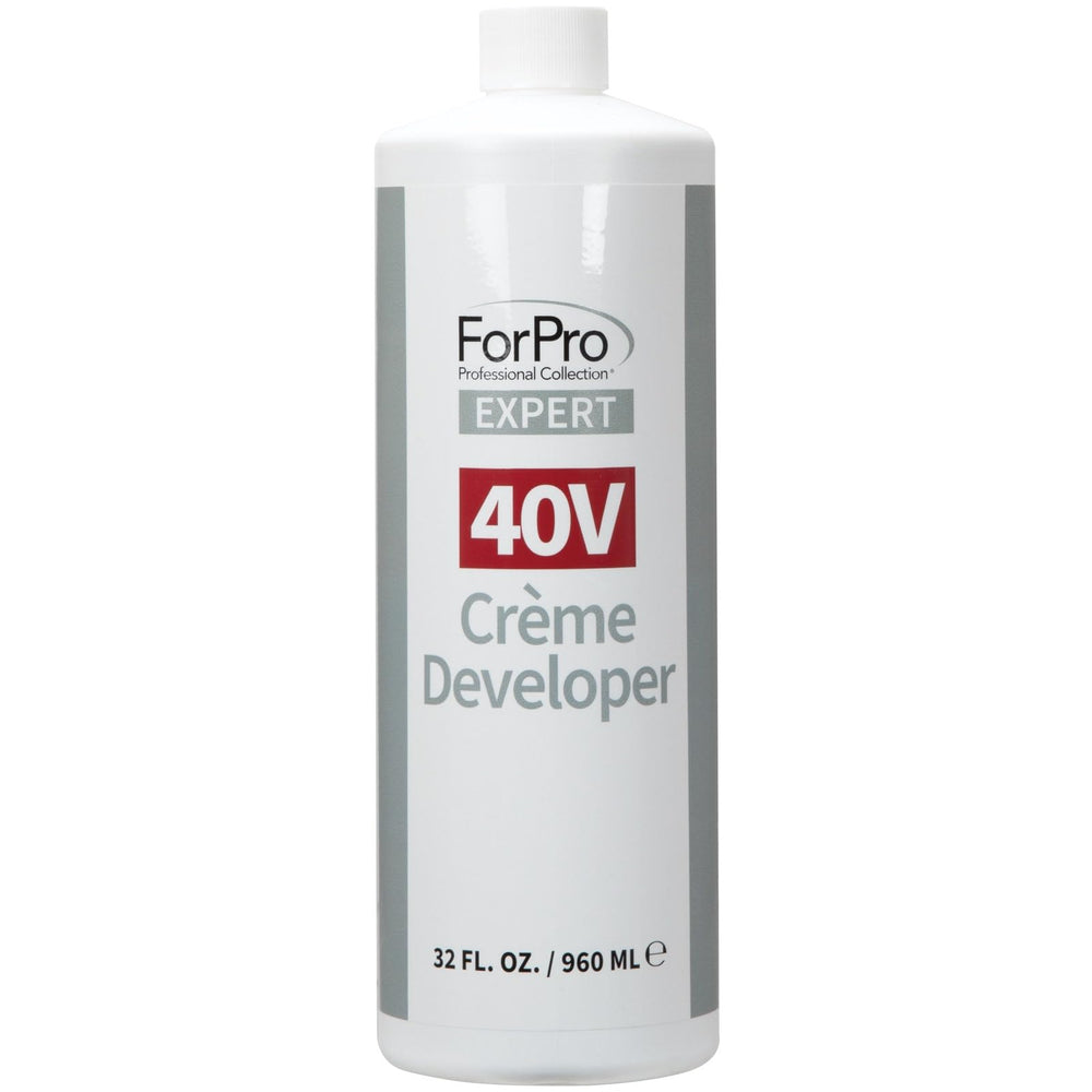 ForPro Expert 40V creme developer bottle for precise mixing and professional results.