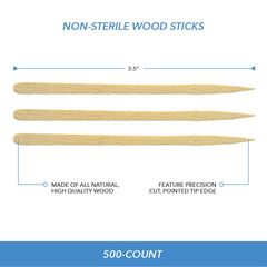 ForPro facial-waxing wood applicators with pointed tips for smooth results.