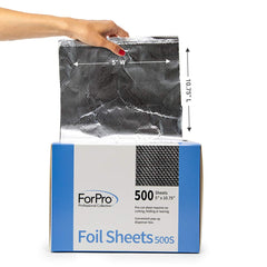 ForPro embossed foil sheets showing embossed texture for better hair grip during coloring.