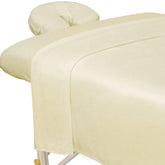 ForPro massage flat sheet 63x100 in natural, protects tables while adding soft comfort.