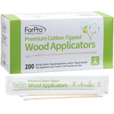 ForPro Premium cotton-tipped wood applicator tip for precise medical and cosmetic tasks.