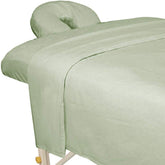 ForPro Premium Flannel Sage flat sheet offers soft, durable comfort for massage tables