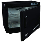 ForPro Premium Hot Towel Warmer front view showing 23L capacity and black finish
