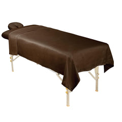 ForPro microfiber face rest cover in chocolate, keeps client area clean.