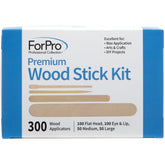 ForPro Premium Wood Stick flat head 3-5 inch for precise waxing on face and body