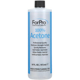 ForPro acetona, botella en primer plano para remoción rápida de esmalte