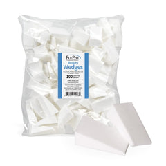 ForPro Professional Collection beauty wedges latex-free triangular sponges for precise makeup blending.