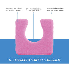 ForPro pedicure toe separators shown for two-per-foot placement