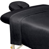 ForPro Professional Collection premium microfiber flat sheet on massage table, ultra-light and stain-resistant