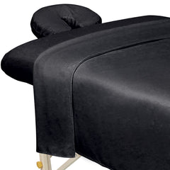 ForPro Professional Collection premium microfiber flat sheet on massage table, ultra-light and stain-resistant