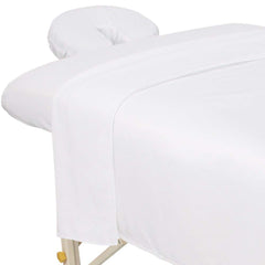 ForPro Professional Collection premium microfiber massage flat sheet 63x100, soft and durable.