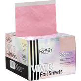 ForPro Vivid Rose embossed foil sheets for precise color application in salons.