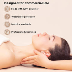 ForPro waterproof spa sheet set folded demonstrates quick cleanliness and storage.