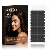 FOVKO hair extension tape close-up shows ultra-strong adhesion for secure holds.