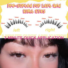 Fowendia Wispy Lash Clusters Freya-8-18mm profile highlights lightweight comfort for all-day wear.