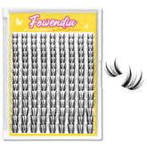 Fowendia Wispy Lash Clusters Freya 8-18mm show natural fluffy volume for daily wear.