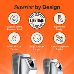 Fox Medical Equipment non-slip grip supports steady handling during trimming.