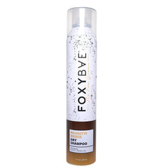 FoxyBae Brunette Breeze: botella de champú seco para cabello oscuro sin residuo.