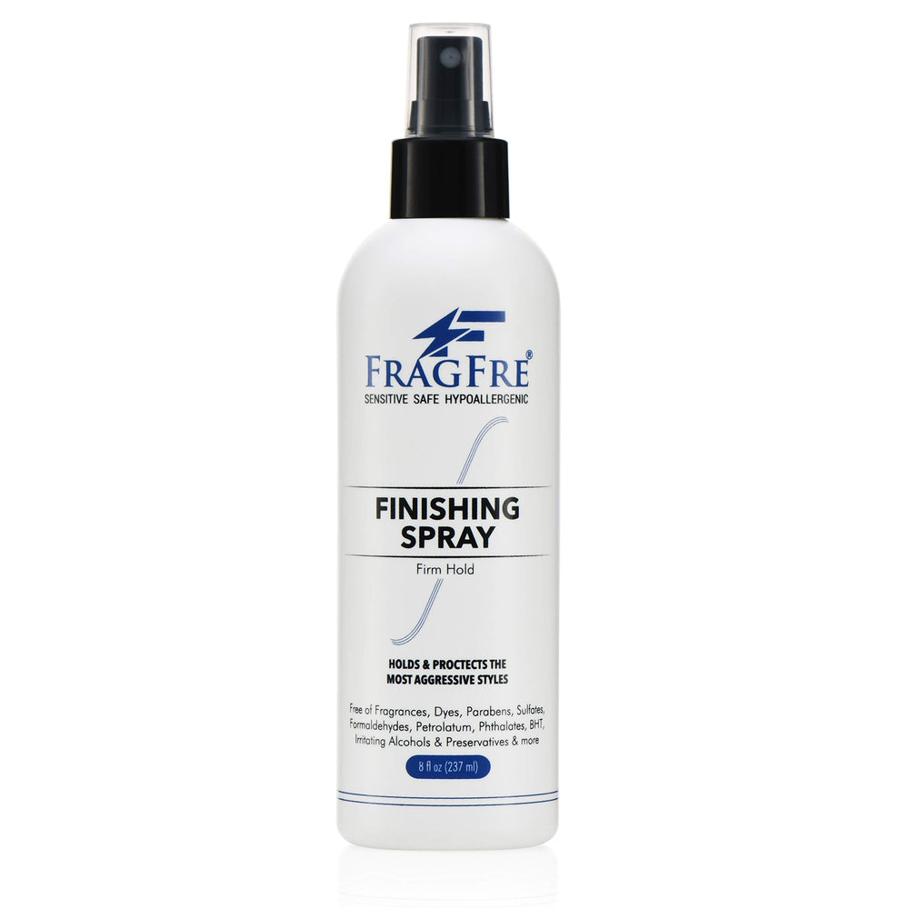 FRAGFRE Hair Finishing Spray botella-8oz con fijación duradera.