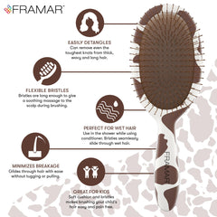 FRAMAR Cow Print Detangler in use on wet hair