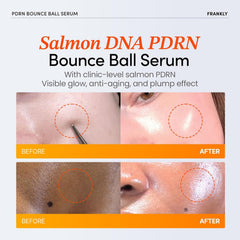 Melted orange bounce ball dissolves into a lightweight serum after shaking