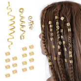 FRDTLUTHW joyas para trenzas en oro, brillos para fiestas.