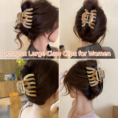 FRDTLUTHW pinzas octopus, detalle de dientes, agarre firme en todo tipo de cabello.