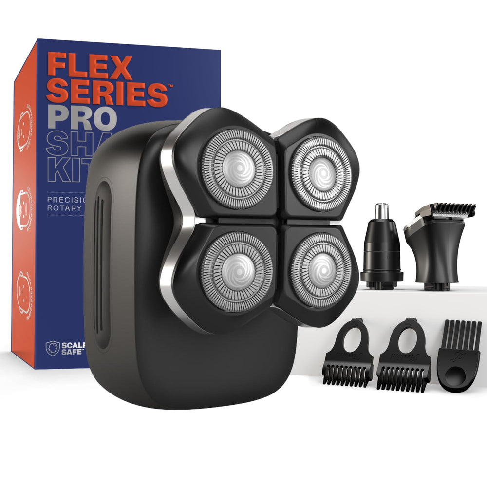 Freebird FlexSeries head shaver for a smooth scalp shave in wet or dry conditions.
