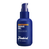 Freebird Shave Gel 60ml bottle front view, compact travel design